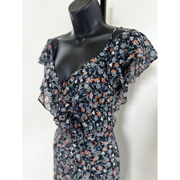 Veronica Beard Marilyn Cold Shoulder 100% Silk Dress Size 2 - Picture 5 of 16